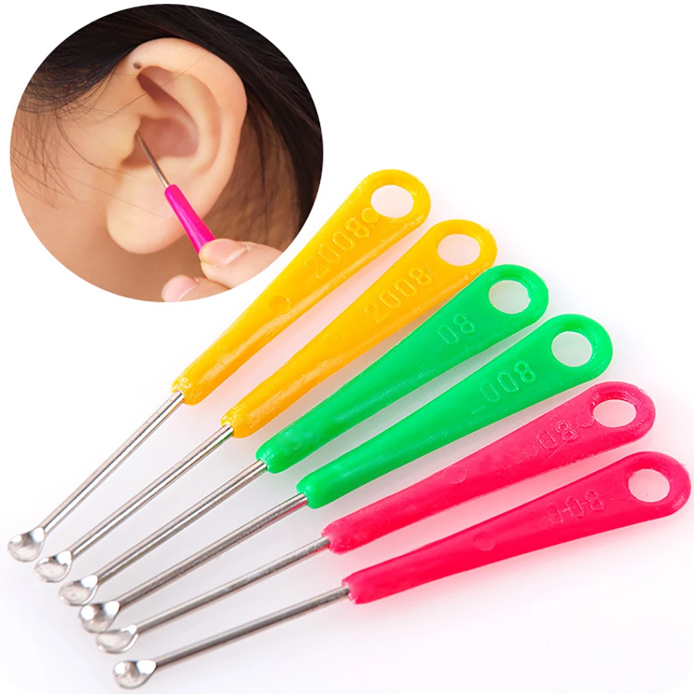 

10pcs Colorful Mini Earpick Curette Portable Ear Wax Remover Stainless Steel Ear Cleaner Spoon Ear Hygiene Health Tools