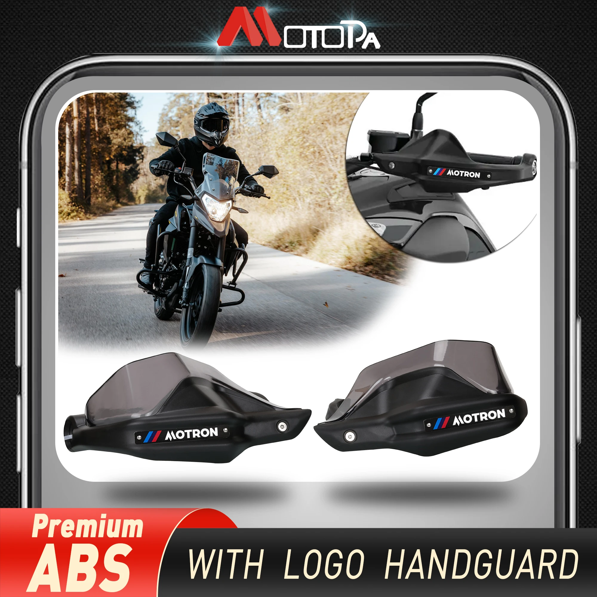 MOTOPA with logo Motron Motorcycle Handguard Hand Guards Shield for Motron XNord X Nord 125 X-Nord 125 with mounting bracket