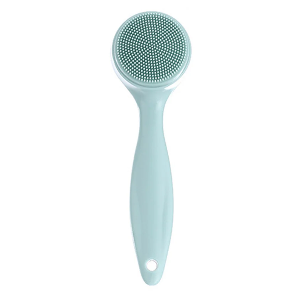 

Silicone Cleanser Manual Cleansing Brush with Replacement Blackhead Removal Brush Scrubber For , Delicate, Dry Skin Green