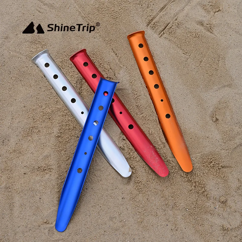 ShineTrip 23cm 31cm Aluminum U-Shaped Tent Nail Stakes Snow Peg Sand for Outdoor Camping Hiking Beach Accessories |
