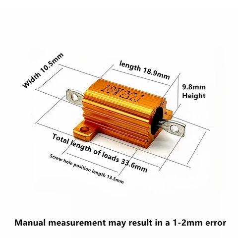 2 шт., RX24, 5 Вт, 10 Вт, 25 Вт, золотистая лампа, 0.1R 0.22R 0.33R 0.5R 0.68R 0.7R 1R 1.5R 2R 3.3R 8R 10R 12 15 47 60 75R 100 120R 200R 220 470 500R 680R 750 800R ohm 1K 10K мощность Ом