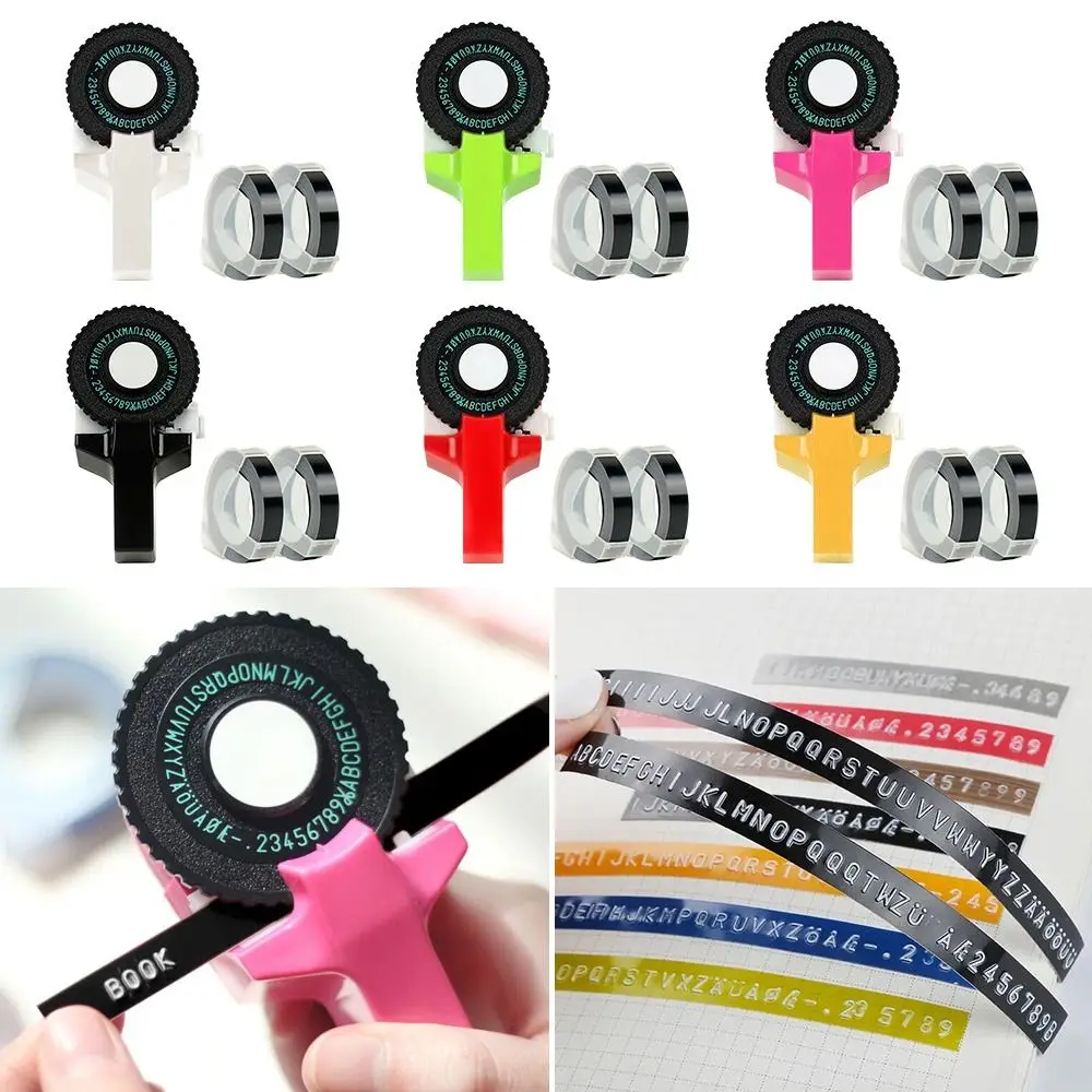 

Creative with Free 2 Tapes Manual Embossed lettering Typewriter Label Maker 3D Embossing Maker Printer