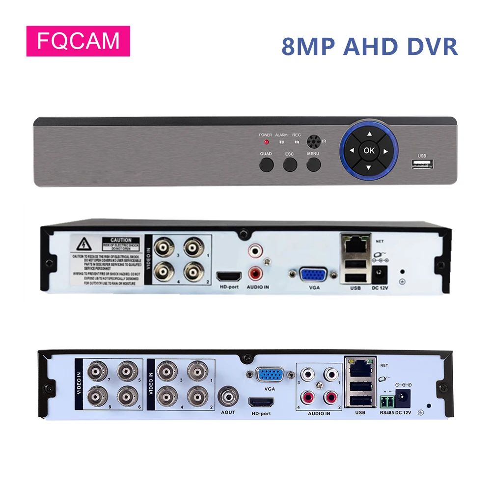 

8MP AHD DVR 4CH 8CH 4K CCTV Camera Digital Video Recorder Xmeye Metal Hybaird NVR for 8MP AHD CVI TVI CVBS CCTV Camera System