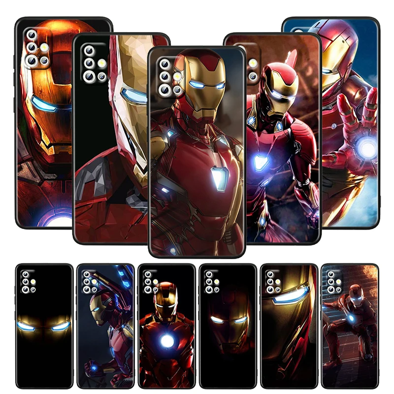 

Marvel Iron Man Hot For Samsung Galaxy A52S A72 A71 A52 A51 A12 A32 A21S 4G 5G Funda Soft TPU Black Phone Case Capa Cover Shell