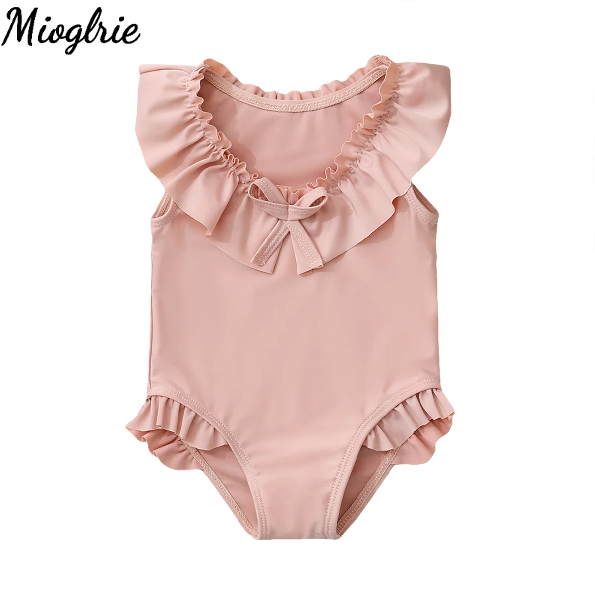 

Baby Swimsuit Girls Swimsuit for 4 years Summer Sleeveless Ruffled Swimsuits for Baby Crew neck Girls Swimwear Baby Swimwear