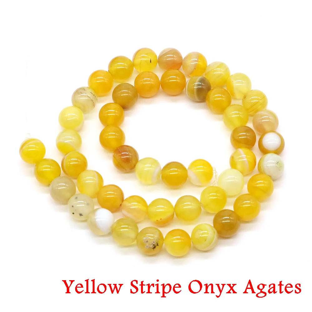 

Круглые бусины из желтого оникса 6 8 10 мм
