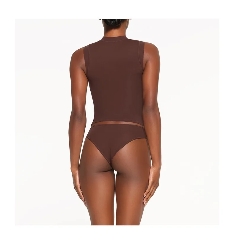 Жилет без рукавов Kim женский летний новый утягивающий серый топ с красивой спиной