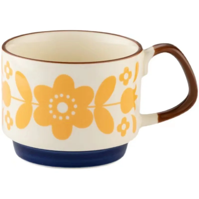 

Japanese Fresh Pattern Mug Tea Cup Coffee Cup European Fashion Home Office Breakfast Cup Kupa Bardak Milk Cup