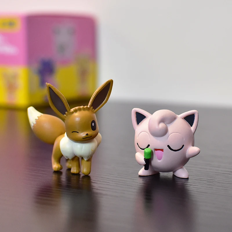Фото Pokemon 5, развлекательные навыки, стили, фигурки, Eevee Jigglypuff Psyduck Gengar, модель 5, куклы, коллекционные украшения для рабочего стола №4