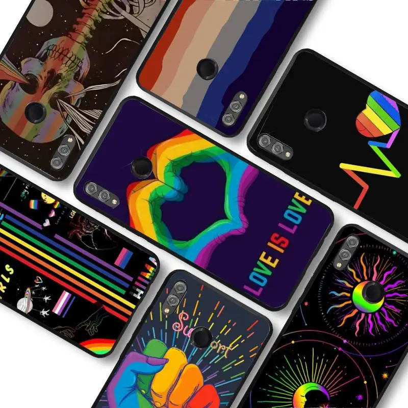 

Abstract rainbow Phone Case For Huawei honor 10Lite 10i 20 8x 10 Funda for Honor 9lite 9xpro Back Coque