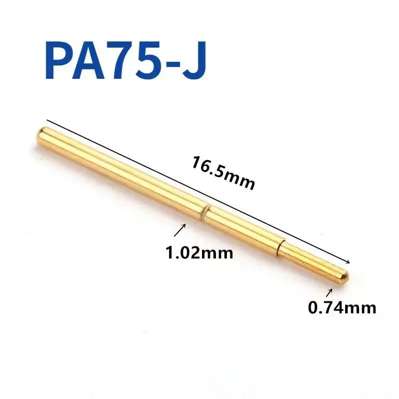 Позолоченные пружинные штифты 100 шт./упаковка, диаметром 1,02 мм и длиной 16,5 мм