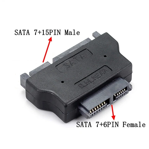 QinMSY SATA 22Pin 7+15 к Slimline SATA 13Pin 7+6  кабель