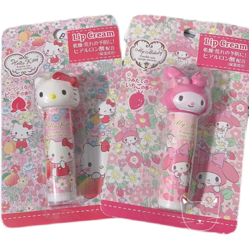 

Sanrio Lip Balm Hello Kitty My Melody Cute Anime Girl Heart Moisturizing Lip Oil Hydration Kawaii Cosmetics Lip Skin Care Gifts