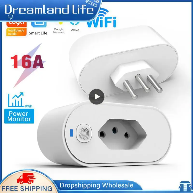 

16a Support Adapter Stylish Design Easy Home Automation Tuya Wifi Socket Control Alexa Google Smart Plug Smart Home Automation