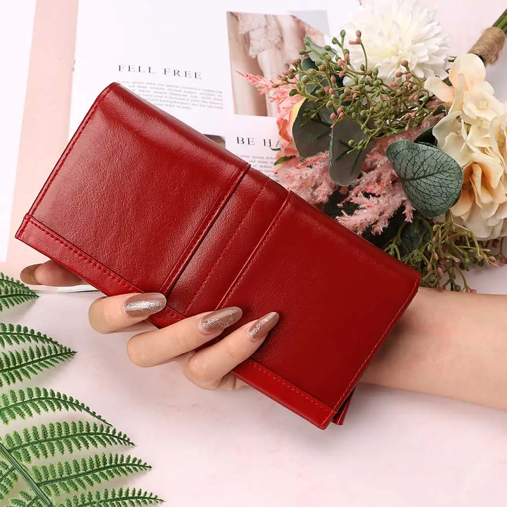 Free Engraving Wallets Genuine Leather Women Long Purse RFID Female Phone Clutches Capacity Handy Passport Wallet Card Holder