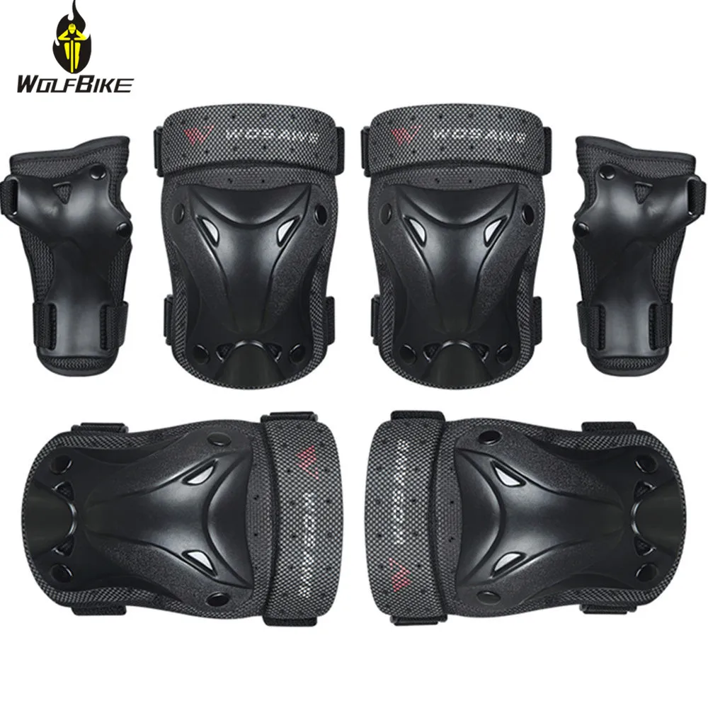 

WOSAWE 6pcs Kids Snowboard Knee Pads Elbow Wrist Palm Brace Body Protection Suit Skating Bike Bicycle Roller Hockey Ski Kneepads
