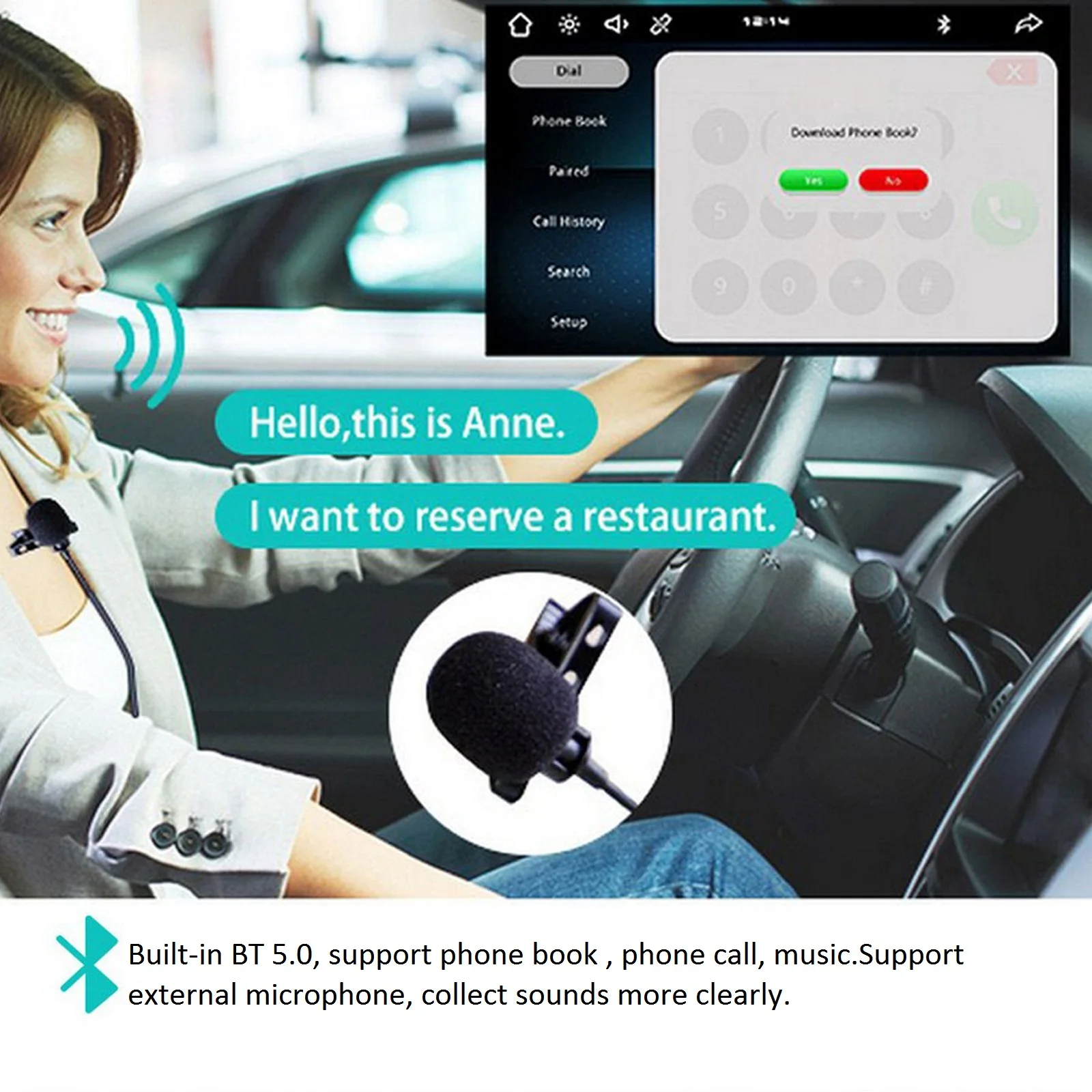 Беспроводной Carplay Android автомобильный планшет портативный мультимедийный плеер