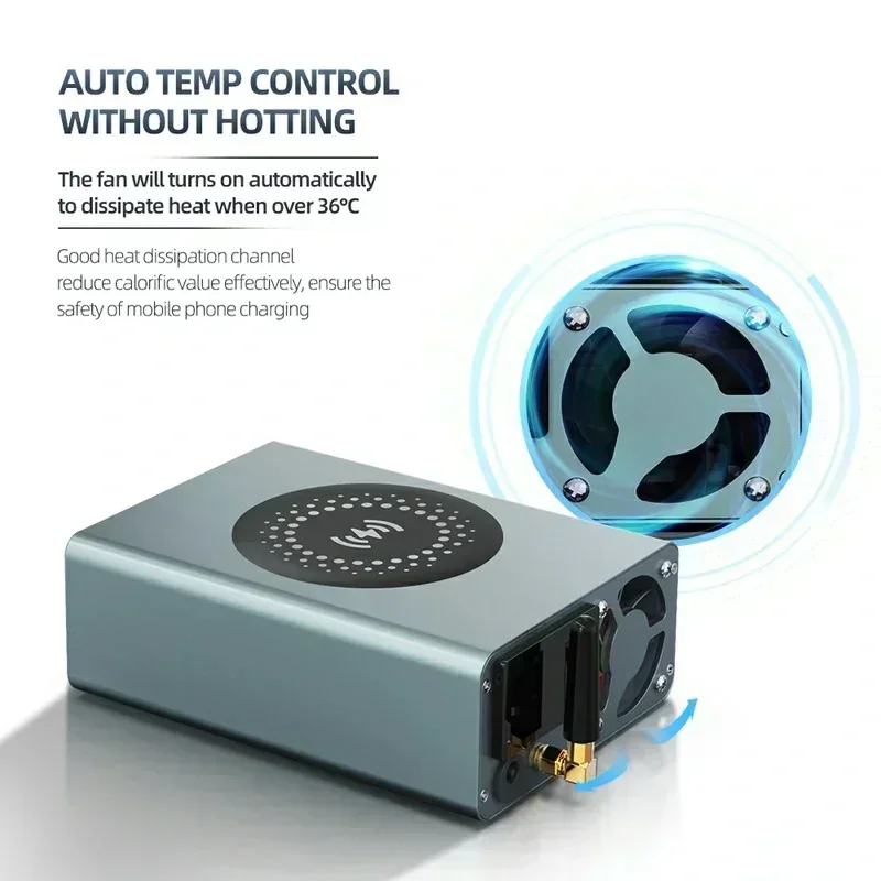 un DP20 stacjonarna inteligentna szybka ładowarka 200W zasilacz obsługuje bezprzewodowe ładowanie z wyświetlaczem IPS HD do szybkiego ładowania