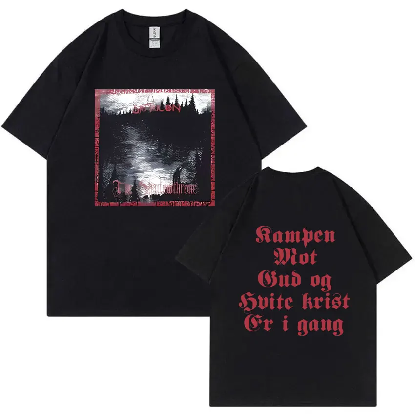 Satyricon Shadowthrone футболка с двусторонним принтом Mayhem футболки Darkthrone для мужчин и