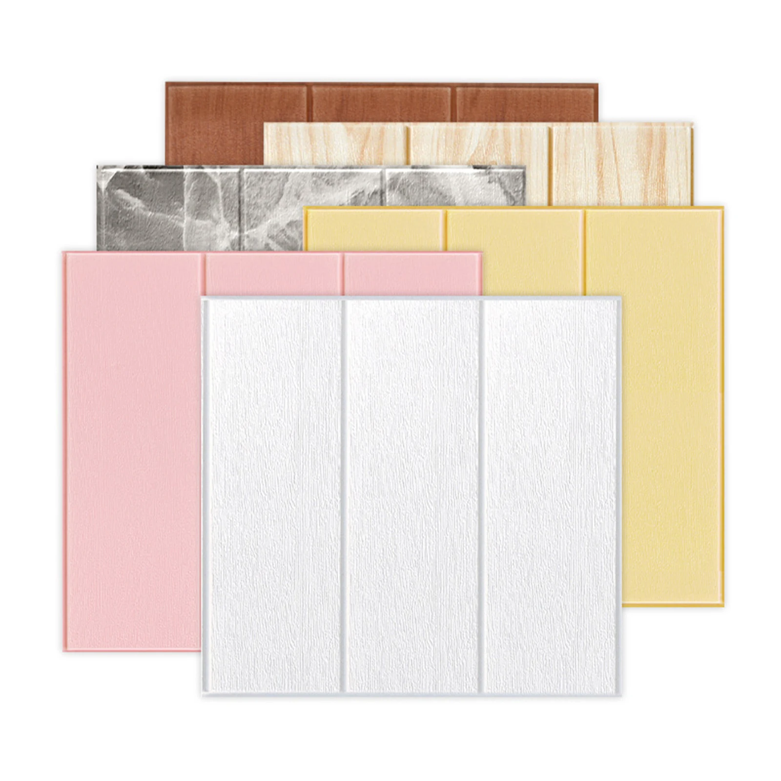 

10 PCS 3D Wall Sticker Self-Adhesive Soft Foam Panels Wall Decorations Waterproof And Moisture-resistant Renovation Wallpaper