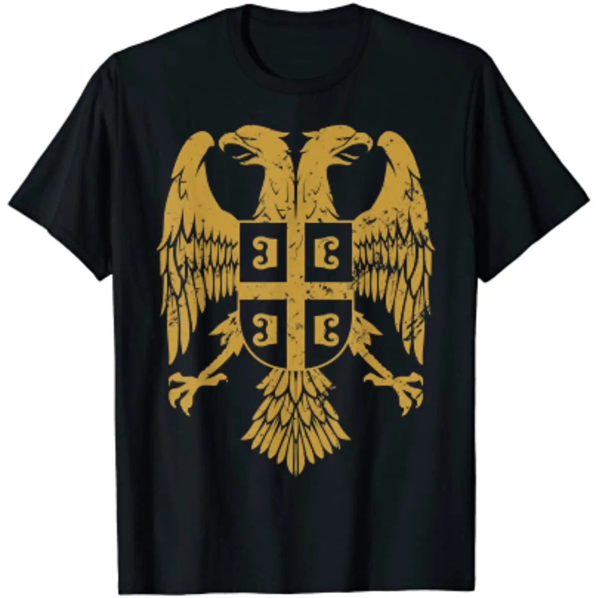 

Serbian Double Headed Eagle A Serbia Coat of Arms Men T-Shirt Short Sleeve Casual Cotton O-Neck Summer T Shirts