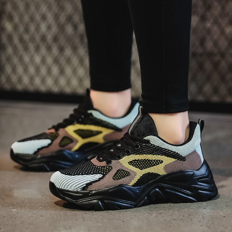 

Summer Women Mesh Sport Sneakers Korean Students Casual SkateBoard Platform Men Run Shoes Plus Size 41 42 45