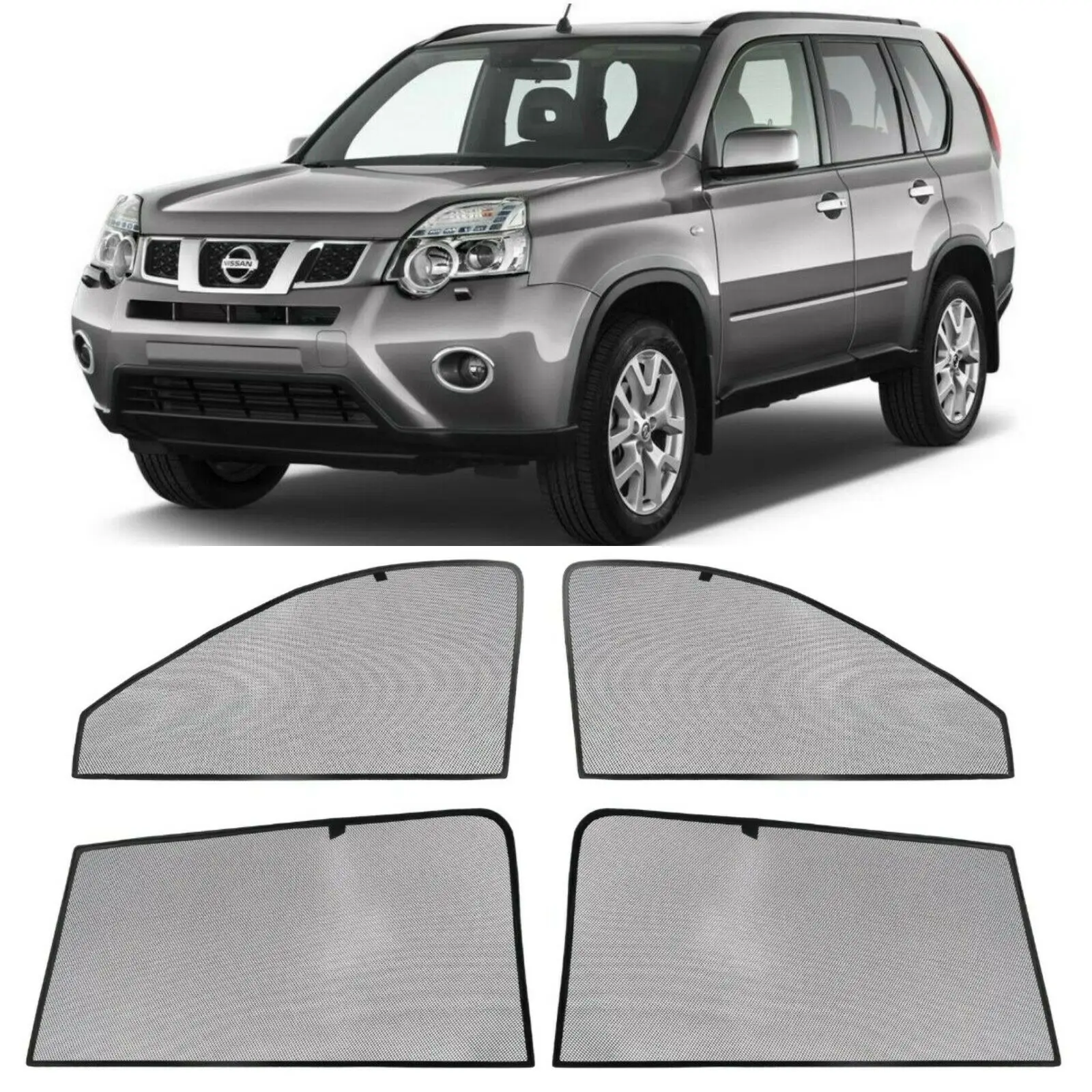 Каркасные магнитные шторки Cobra Tuning на окна автомобиля Nissan X-Trail (T31) ll 2007-2015
