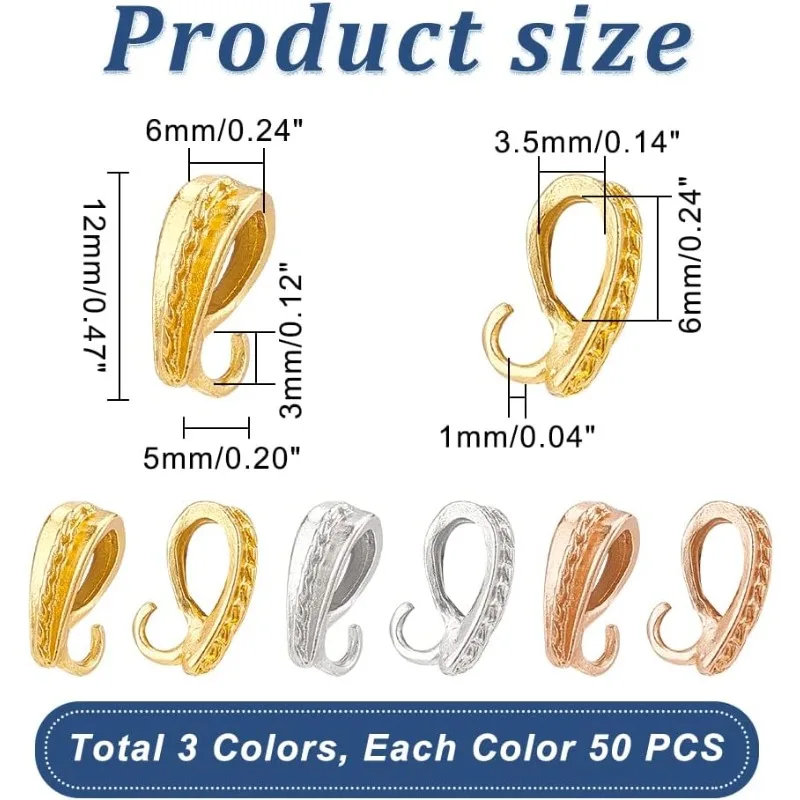 150 шт. зажим для подвесок ожерелья