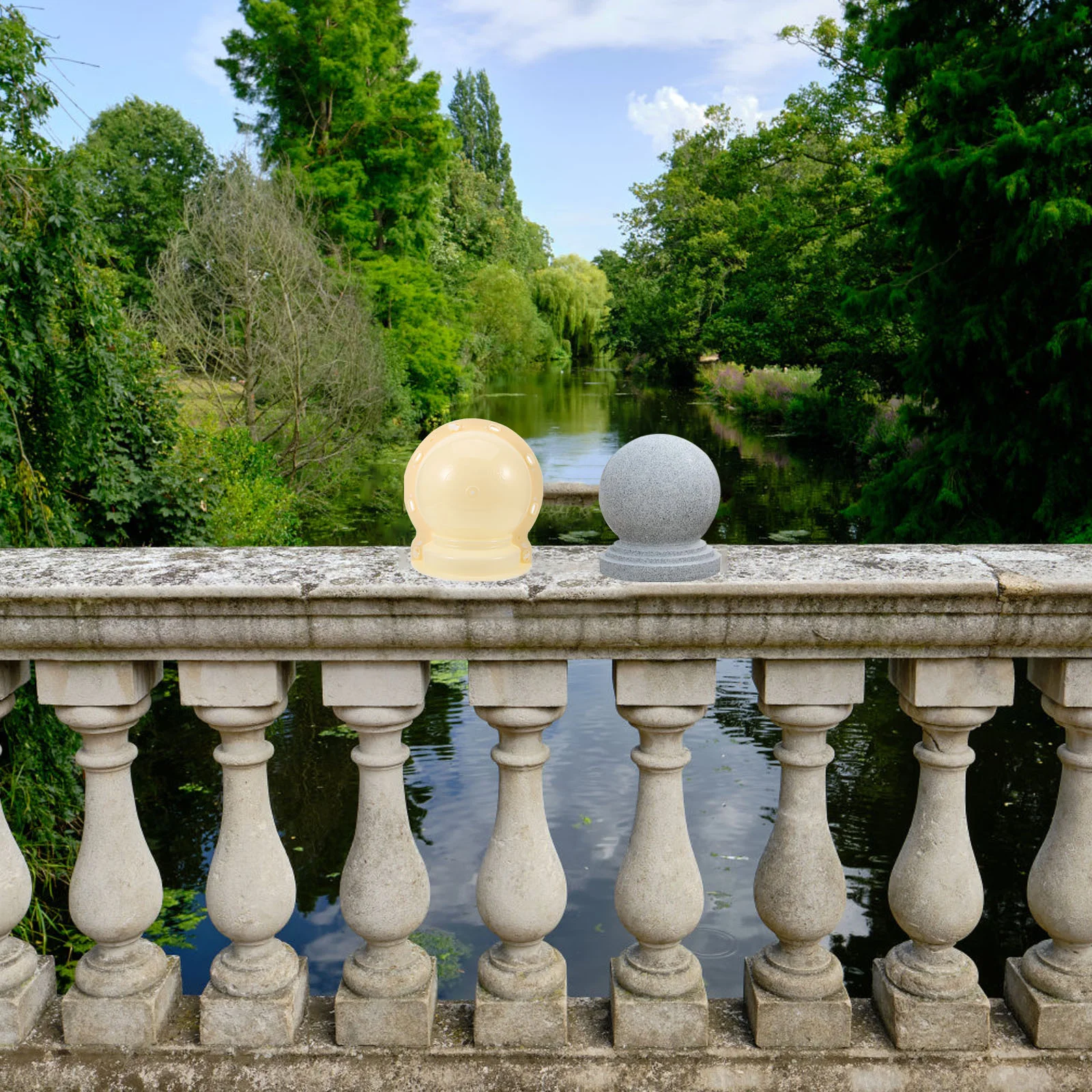 Римская колонна шаровая форма розовая балюстрада бетонный блок круглое дно