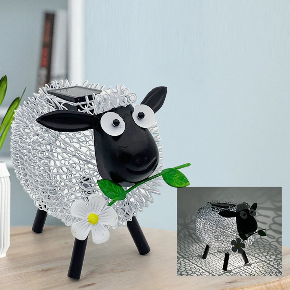 

LED Solar Lawn Lamp Wrought Iron Hollow Animal Flower Lighting Garden Outdoor Backyards Driveways Paths Ornaments Decor Light