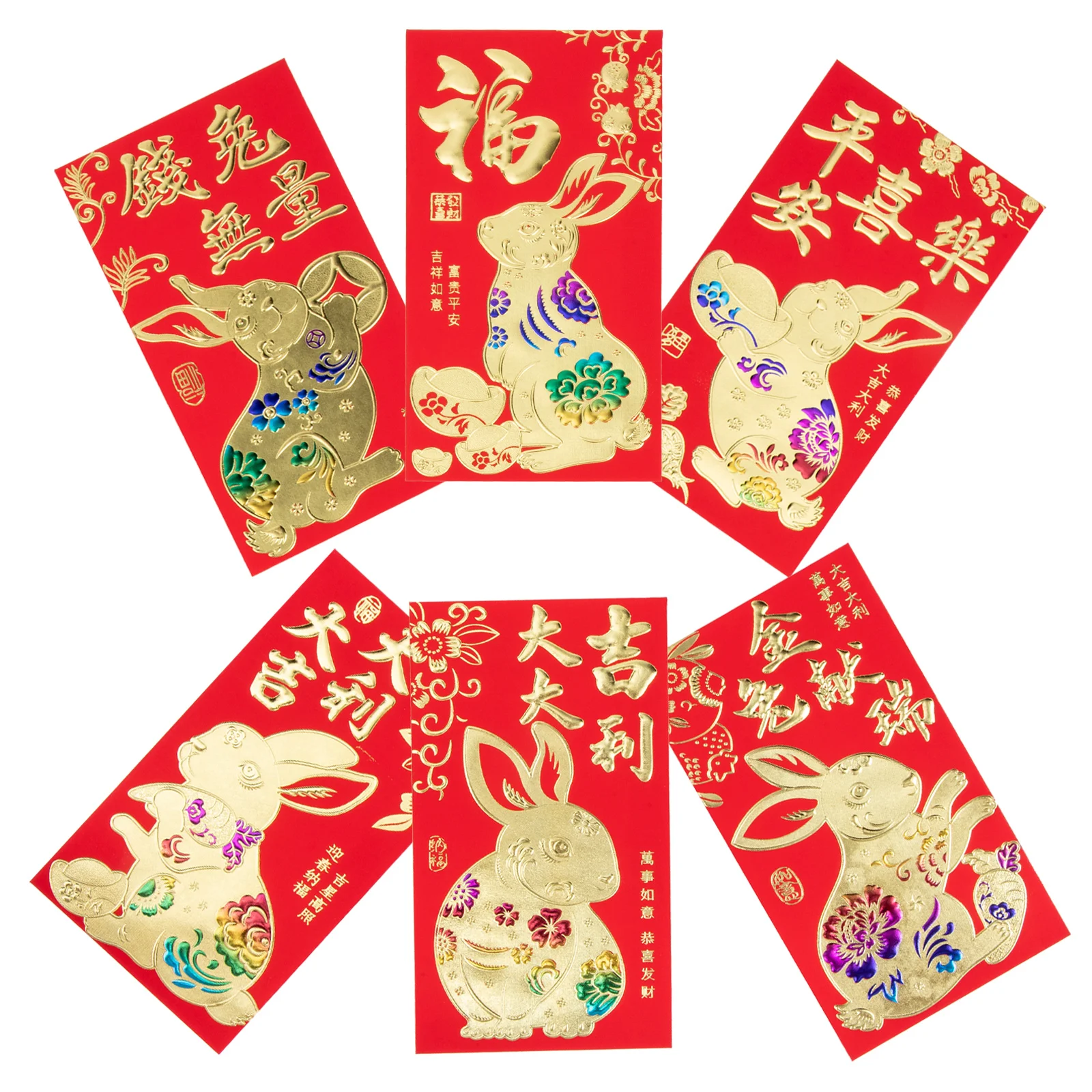 

Red Envelopes Year Envelope Chinese New Money Rabbit Packet Festival Spring Cash Pocket Hong Bao Packets Lunar Lucky Wedding The
