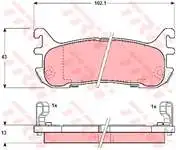 

Store code: GDB3129 rear brake pad for GDB3129