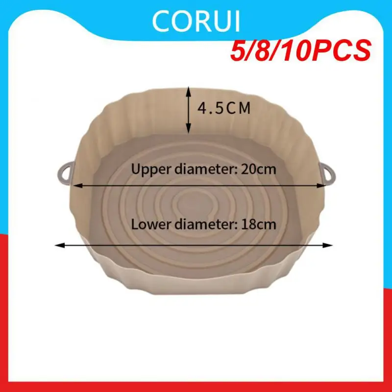 

5/8/10PCS Cake Tools Silicone Air Fryers Oven Baking Tray Air Fryer Accessories Silicone Air Fryer Basket Silicone Mat