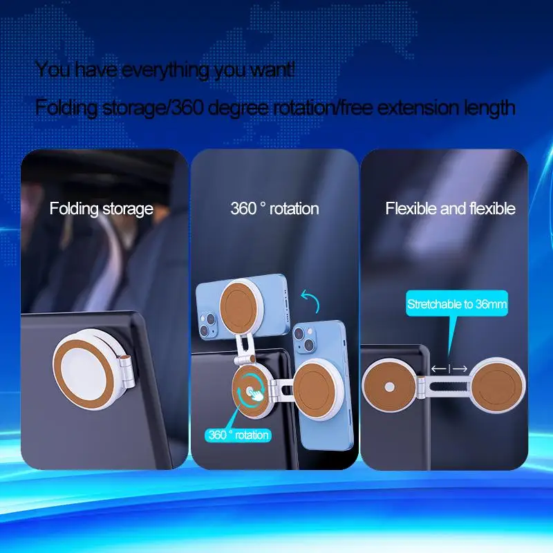 Magnetic Car Mount with Magsafe Technology and Invisible Folding - The Ultimate Solution for Safe and Convenient Driving
