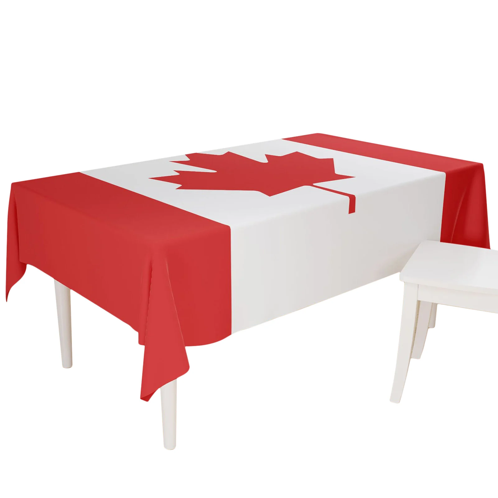 

Canadian Flag Table Cover Canada National Day Patriotic Party Decorations Polyester & Gabardine Canada National Day Table