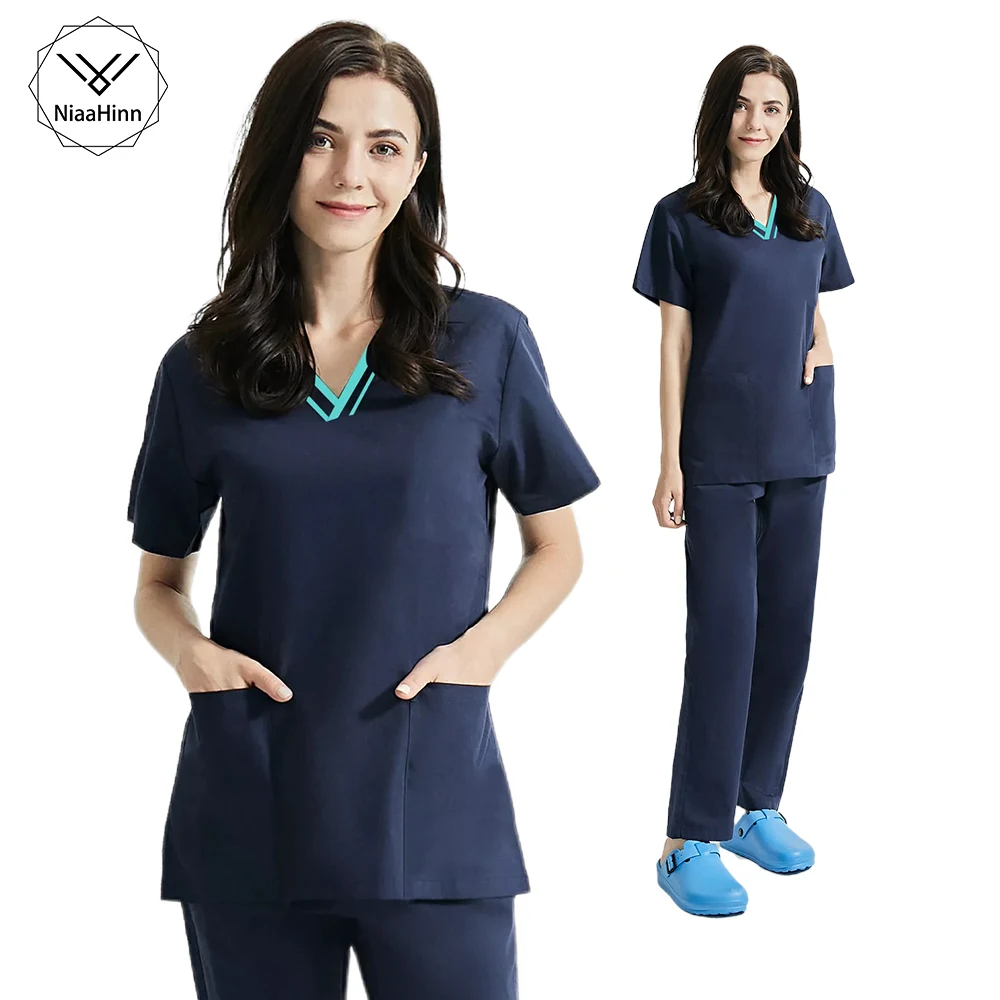 

Veterinary Pet Agency Doctor Work Scrubs Suit Unisex Wholesale Customizable High Quality Stretch Fabric Overalls Surgical Set