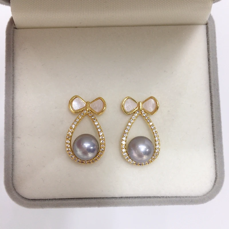 ZHBORUINI 2024 серьги с натуральным пресноводным жемчугом для женщин позолоченные 14 К