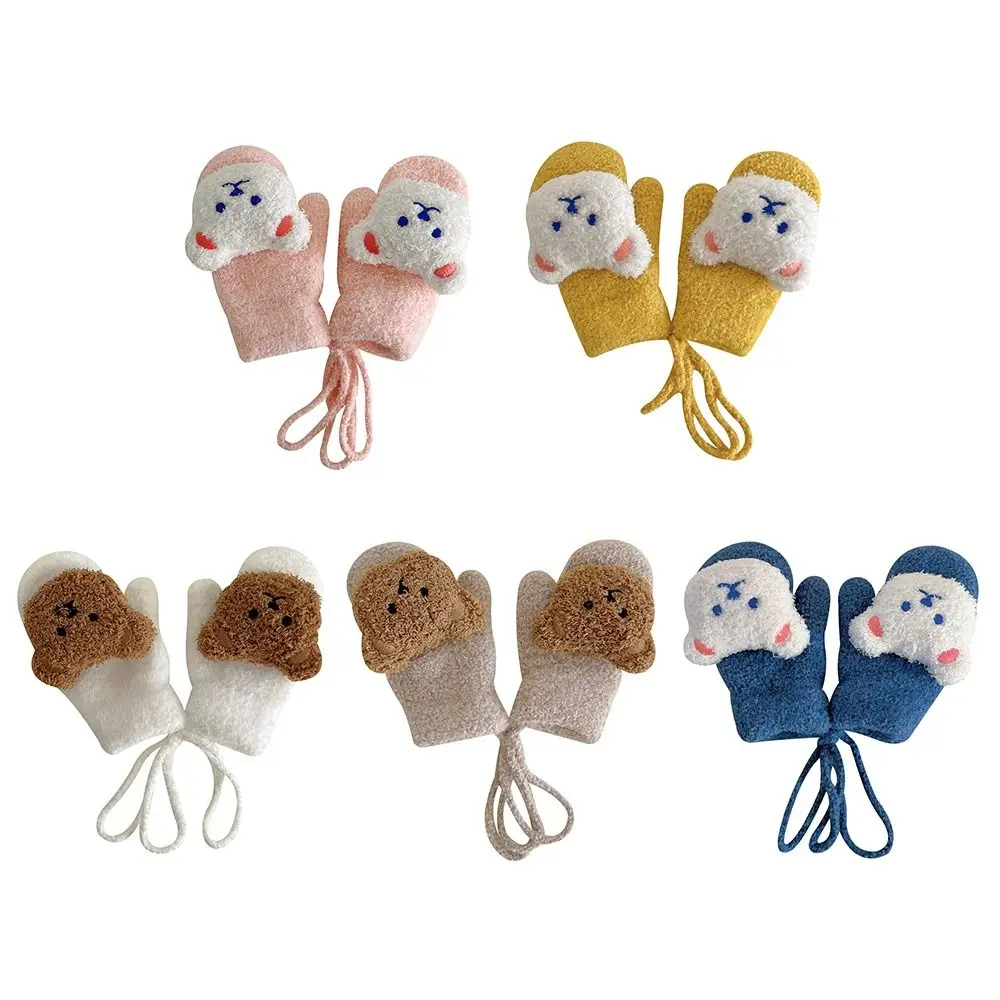 

Новые популярные милые детские перчатки на пуговицах для малышей для мальчиков и девочек вязаные варежки толстые теплые варежки на весь па...