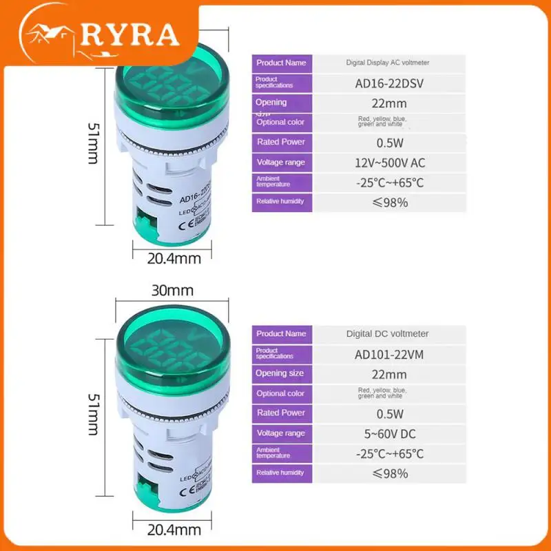 

Sensitive Response Voltmeter Digital Voltmeter Indicator Fast Recognition Led Highlighted Numerical Display Safe And Reliable