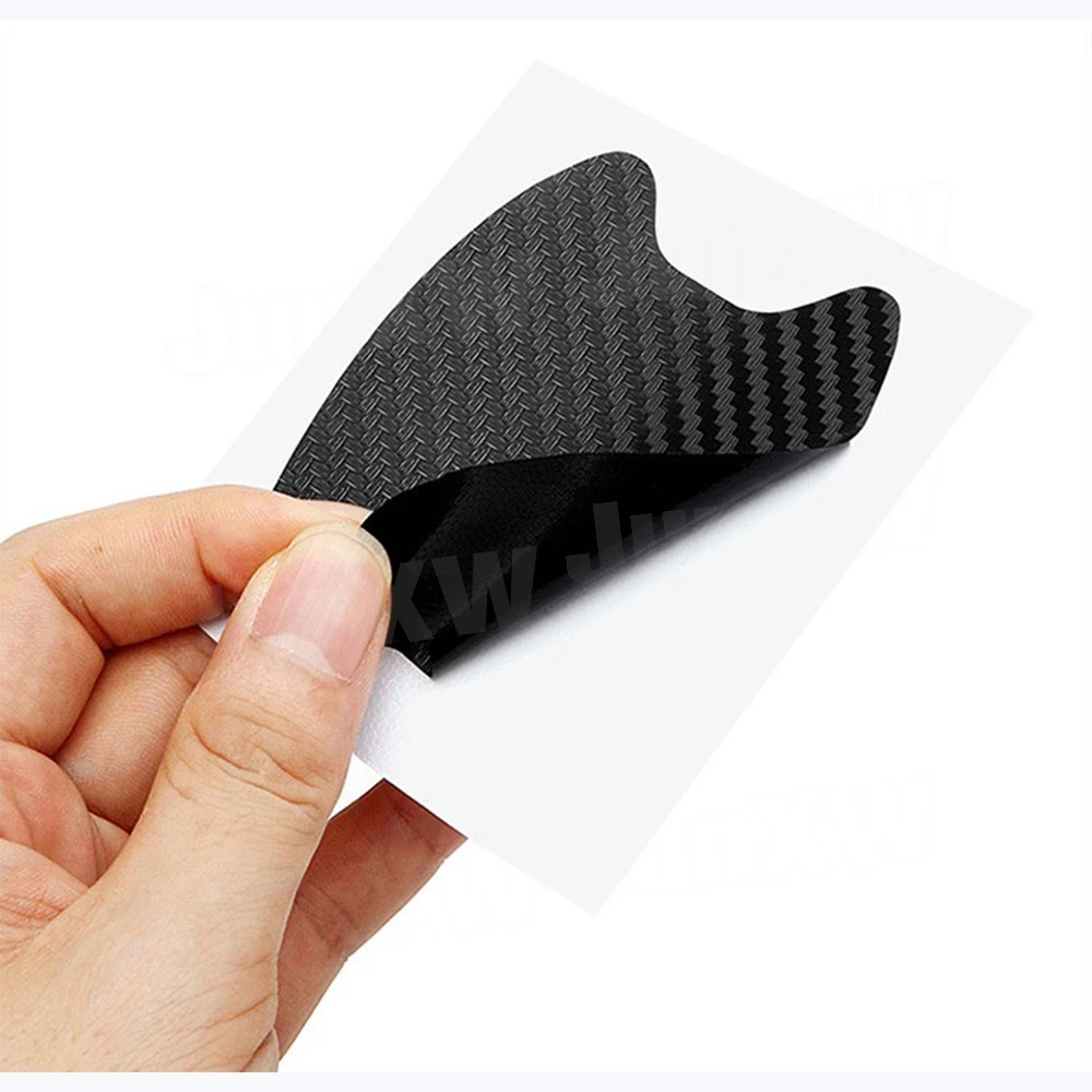 

4 шт., наклейка на дверь автомобиля, углеродное волокно, устойчивая к царапинам крышка, защитная пленка для автомобильной ручки, внешний Стайлинг, автомобильные аксессуары