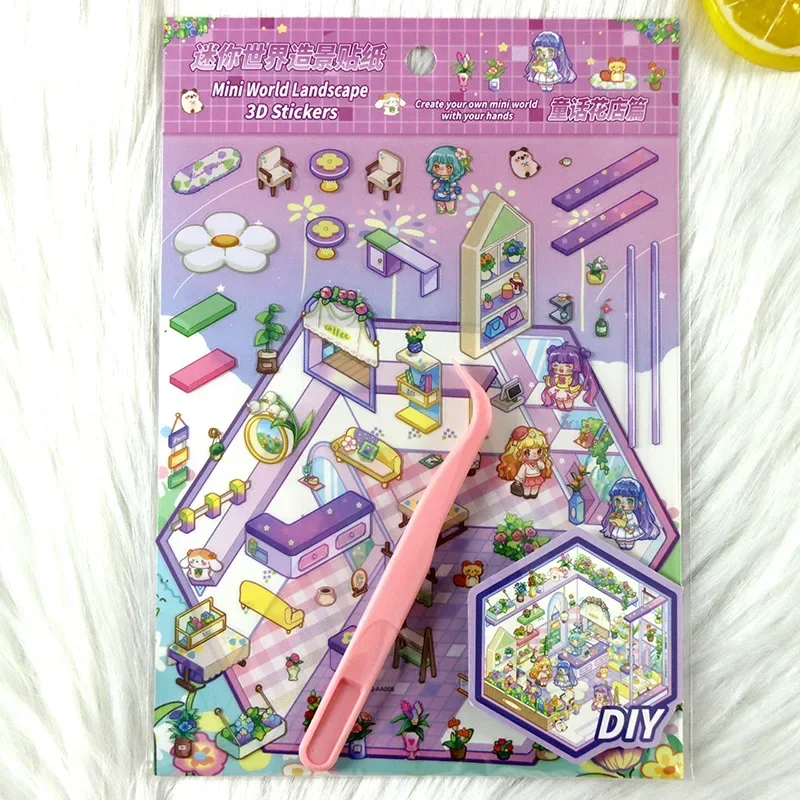 

Мини-наклейки с мультяшным ландшафтом