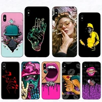 fashion pop art mobile shell for iphone 13 12 mini 11 pro max xs unique cover 7 8 plus x xr 10 6s 5 se 2020 cool hard phone case