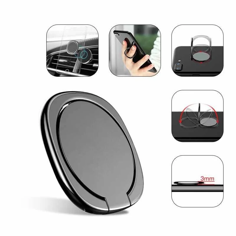

Universal Metal Ring Phone Holder Finger Mobile Bracket Smartphone Stand Mount Support For iPhone 13 12 Samsung Huawei Xiaomi