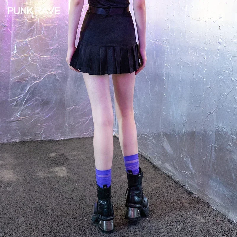 Женская плиссированная юбка в китайском стиле панк Рейв