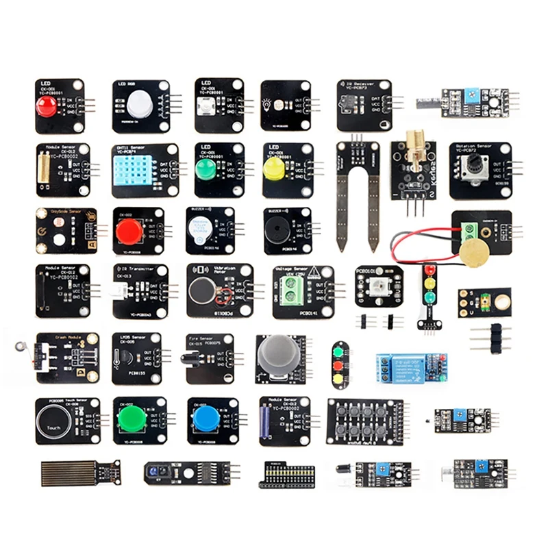 

For 42 In 1 Sensor Kit For Arduino Starter Module UNO R3 Lab Without UNO R3 Development Board Learning Board