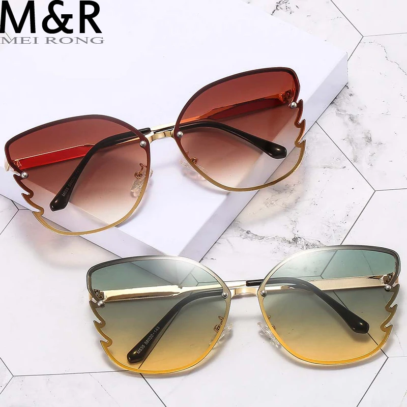 

Fashion Cat Eye Round Sunglasses for Women Luxury Brand Designer Vintage Sun Glasses Pink Shades Female Gafas De Sol Mujer
