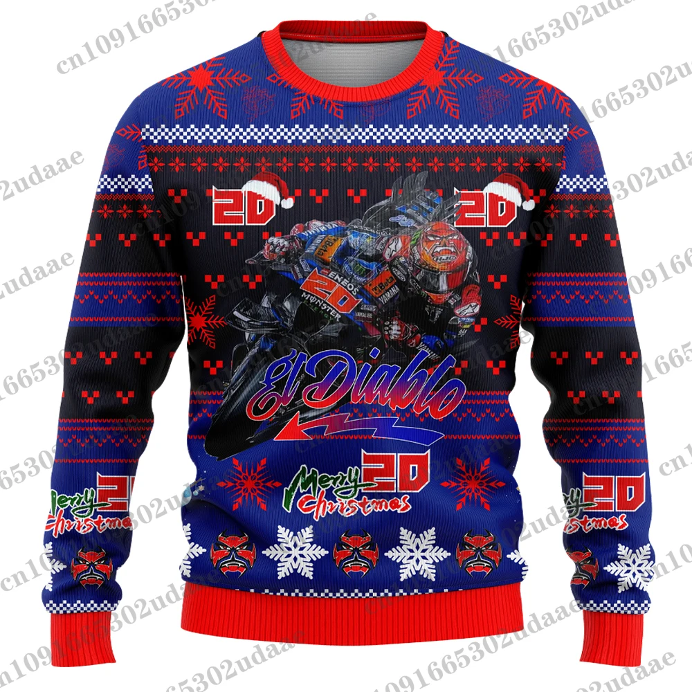 Водитель No. 20 Fabio Quartararo Fan Lovers Ugly Christmas Sweatshirt мужской и женский пуловер топ новинка