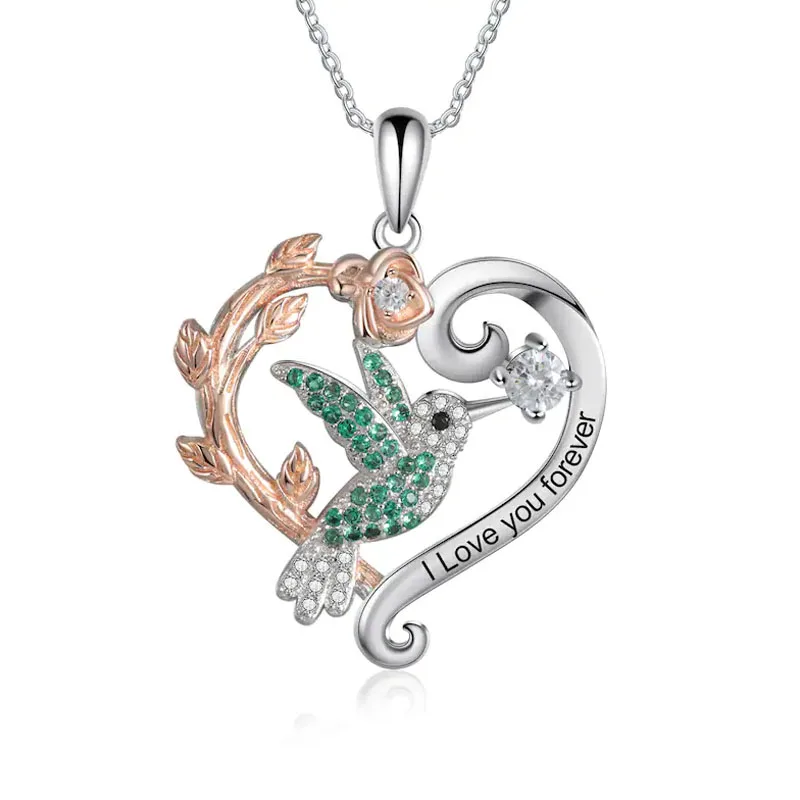 ожерелье бижутерия подвеска чокер цепочка на шею женская Ожерелье с колибри