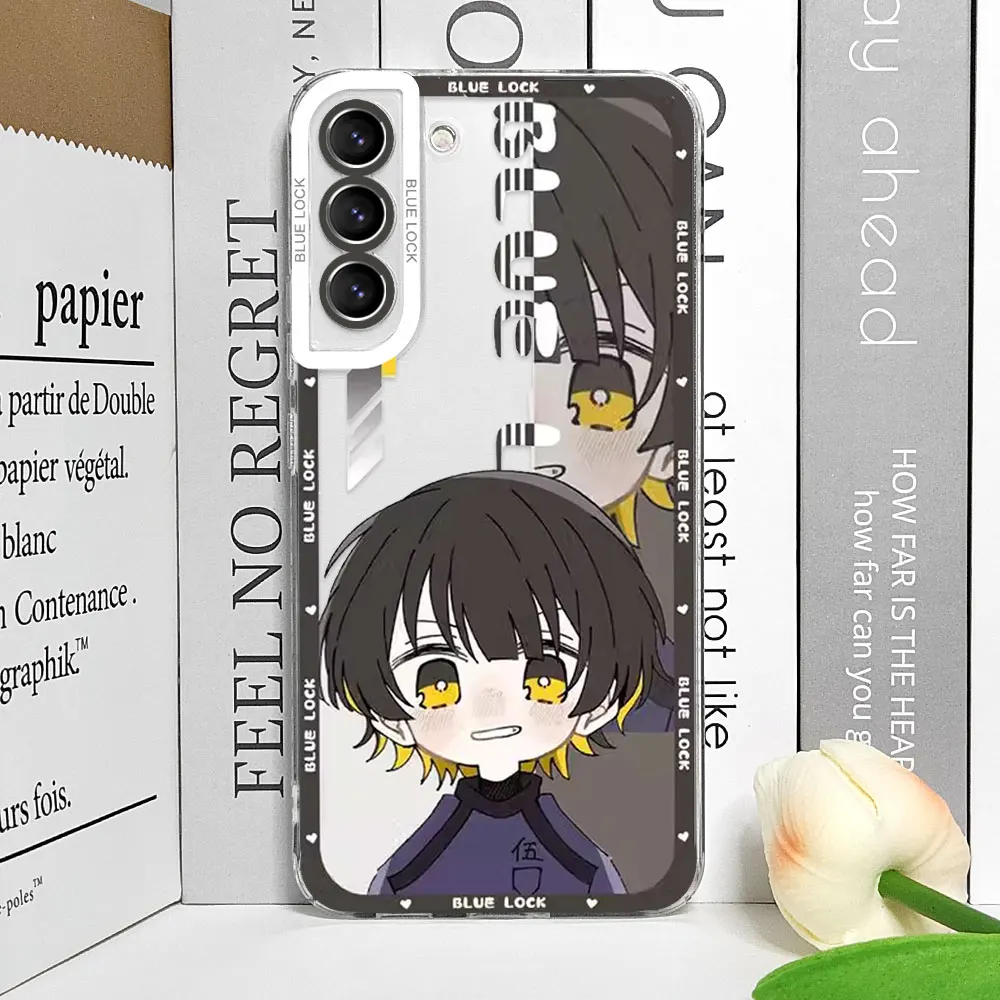 Чехол для телефона с синим замком японского аниме Samsung Galaxy A55 A54 A53 A52 A51 A70 M11 A32 A31 A22