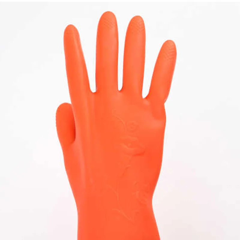 Кухонные перчатки для мытья посуды бытовые латексные чистки длинные и толстые